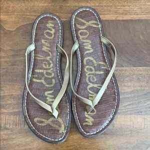 Sam Edelman nude  patent leather sandals Size 8